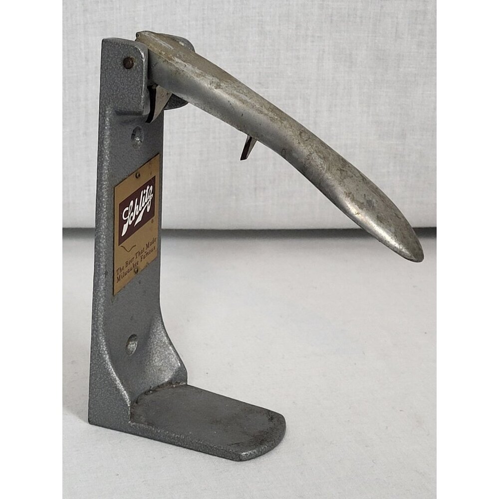 Vintage Schlitz Puncture Can Opener 50-60's Bar Wall Mount (Cast Aluminum) Beer